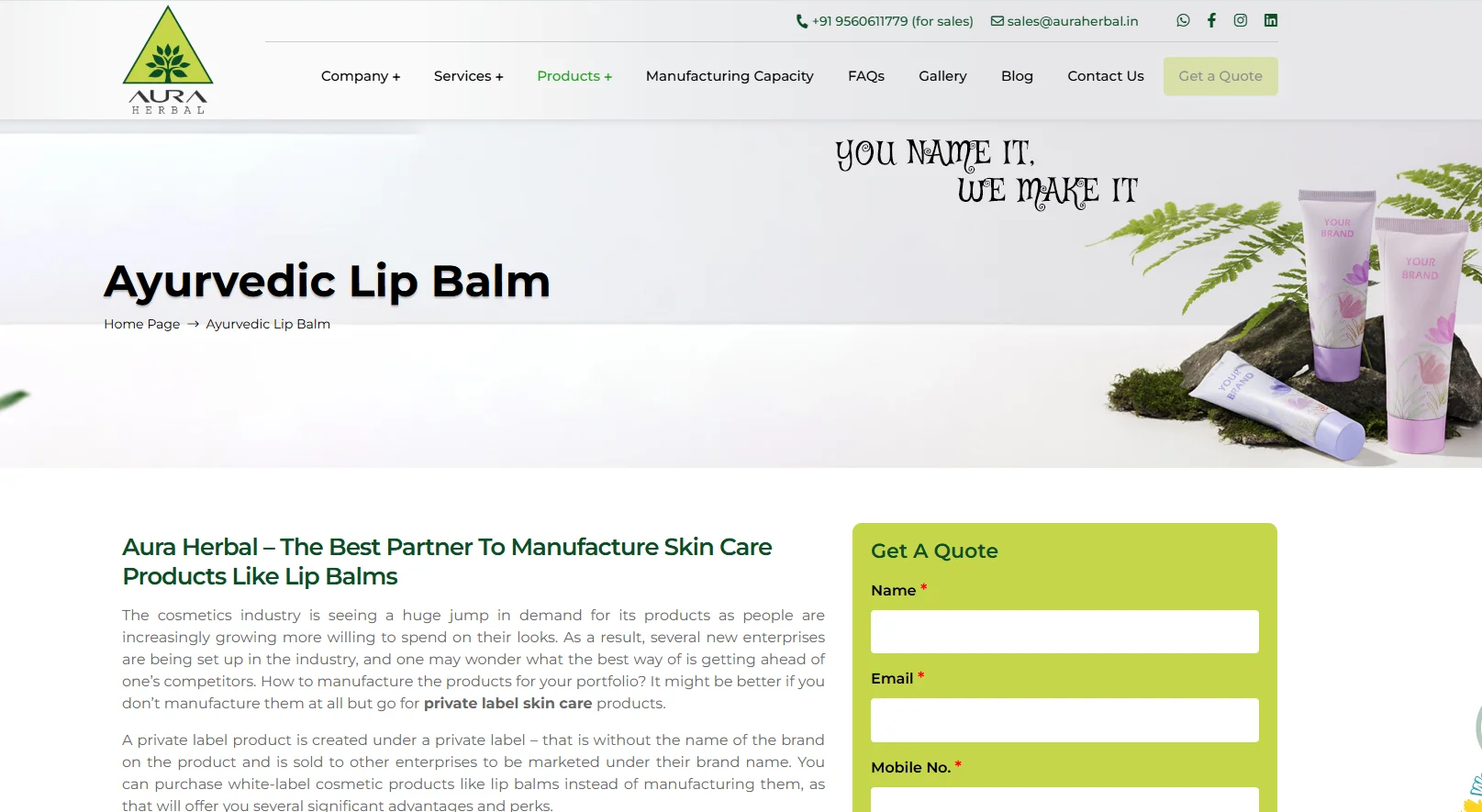 top 10 best lip balm manufacturer in india